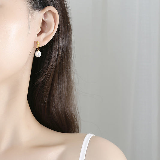Women's Affordable Luxury Style Sier Diamond Pearl Rings