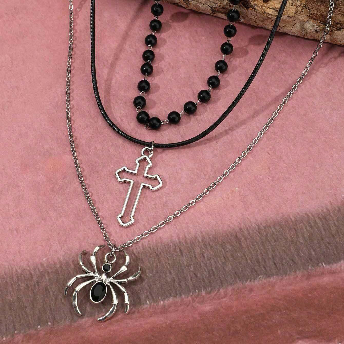 Retro Dark Style Spider Gothic Alloy Pendants