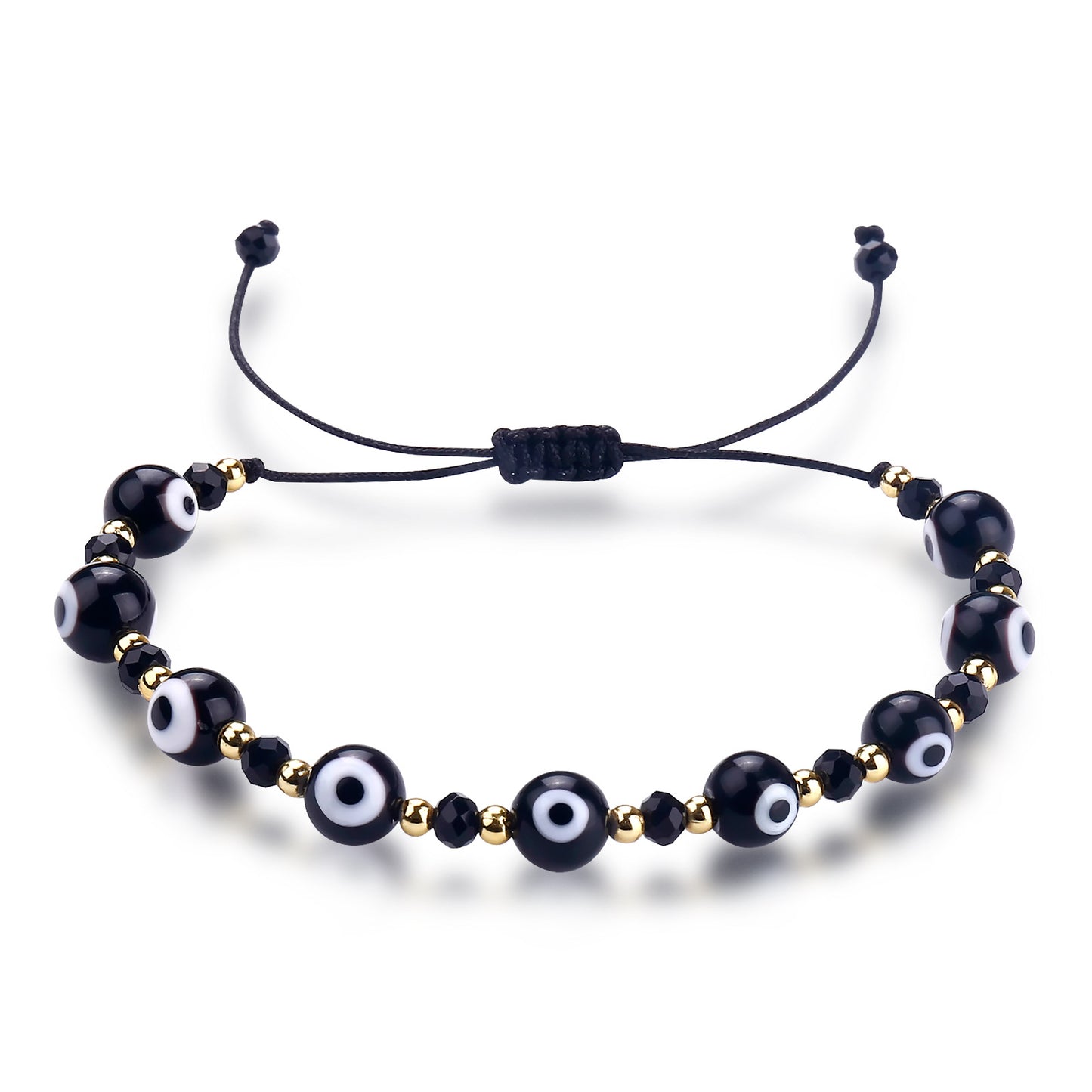 Women's & Men's Haematite Glass Eye Beaded Devil Bracelet