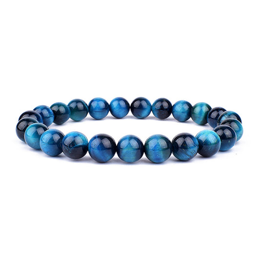 Blue Gold Tigereye Beaded Colorful Sports Bracelets