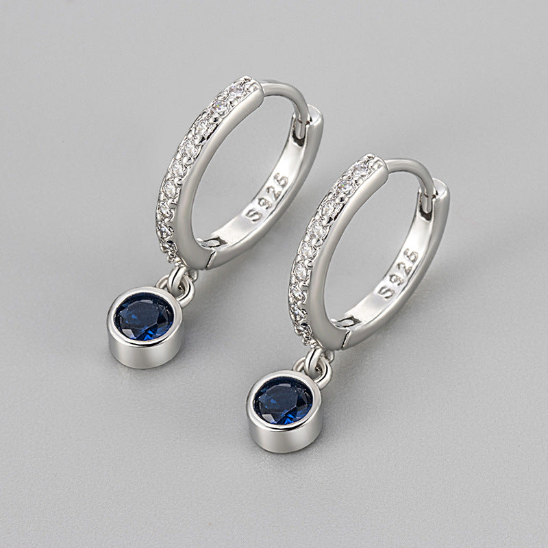 Pattern Round Zircon Simple Elegant Trendy Ear Buckle
