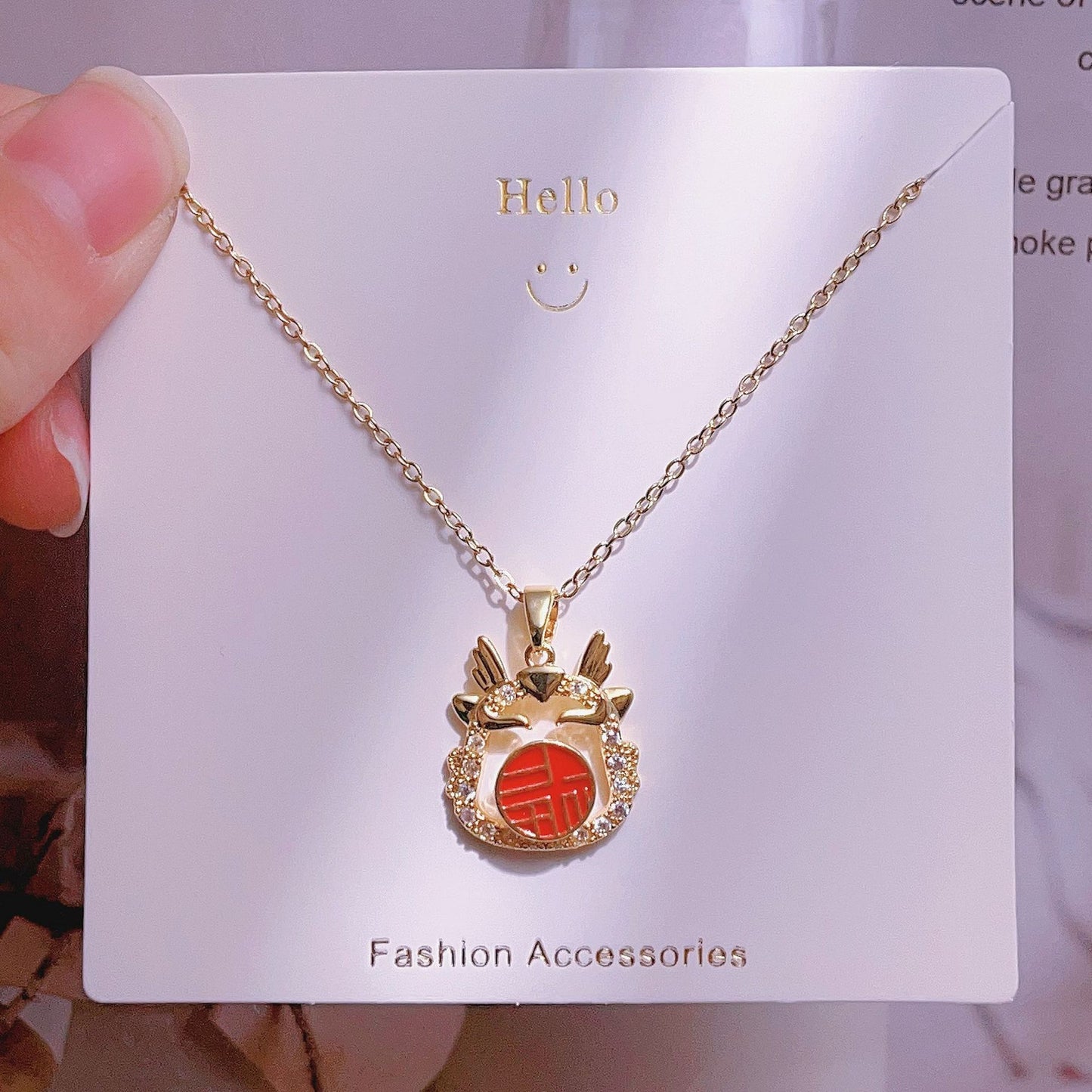 Women's Fashion Simple Love Design Light Luxury Necklace