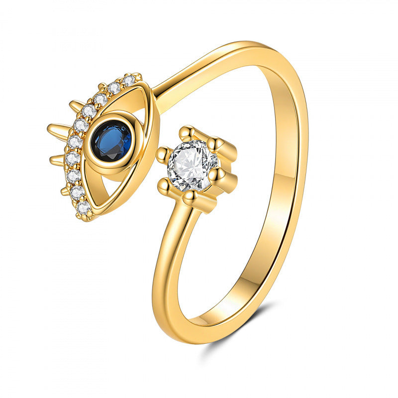 Eye Open Fashion Personality Hip Hop Ring