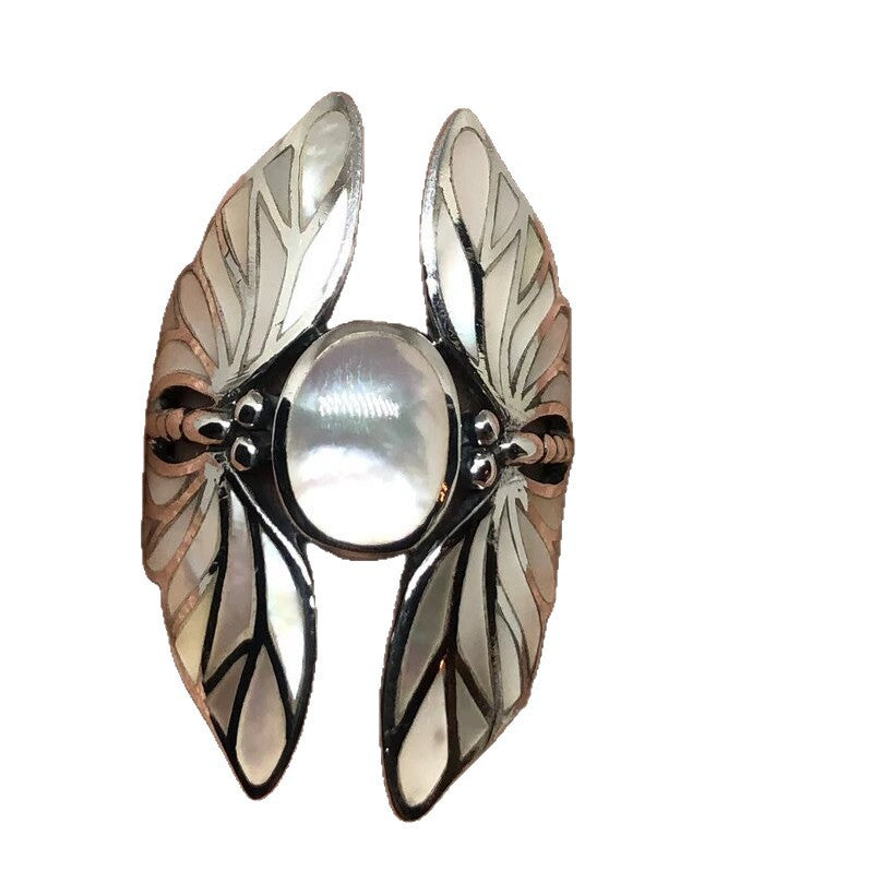 Women's Brass Material Luminous Stone Butterfly Shape Simple Drop Oil Rings