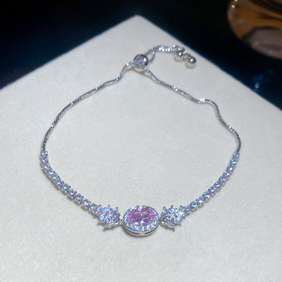 Sweet Pink Zircon Korean Artsy Light Bracelet