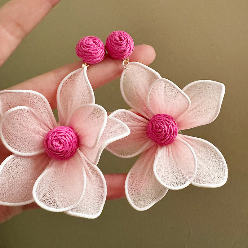 Fairy High Sense Vacation Style Elegant Fashionable Wearing Modified Face Earrings