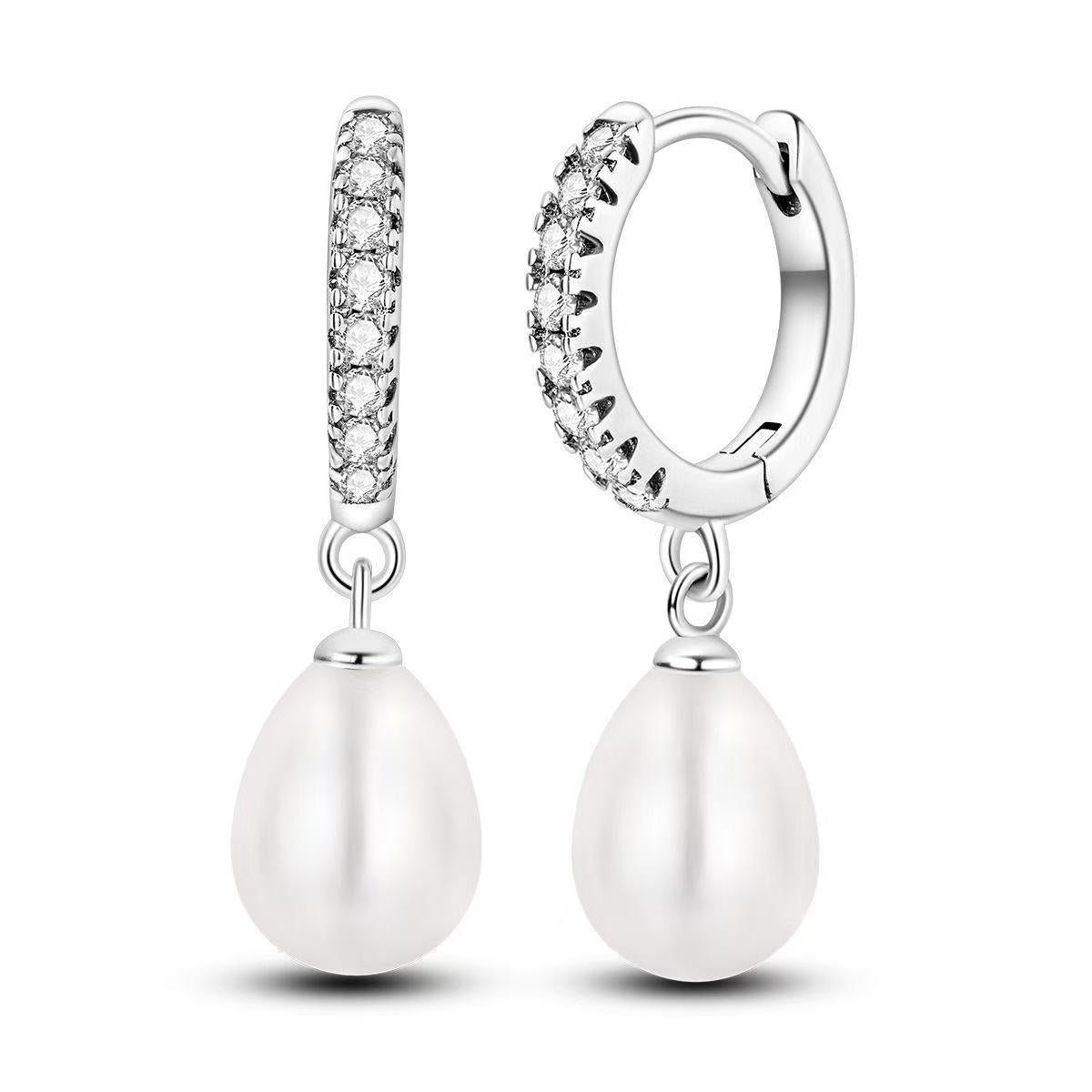 Fashion Zircon Pearl High Sense French Minority Retro Affordable Luxury Earrings