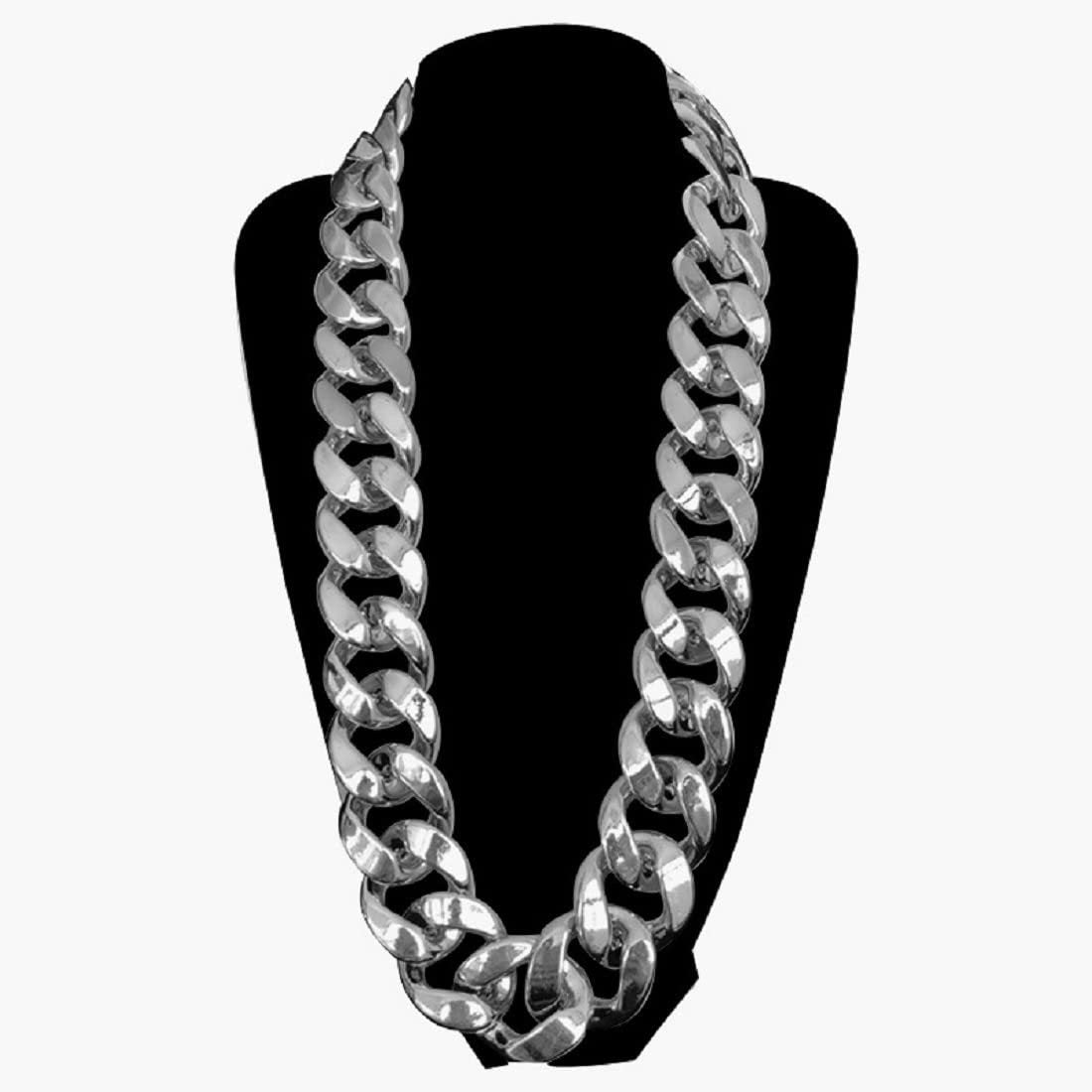 Hip Hop Exaggerated Chain Plastic Simulation Gold Necklaces