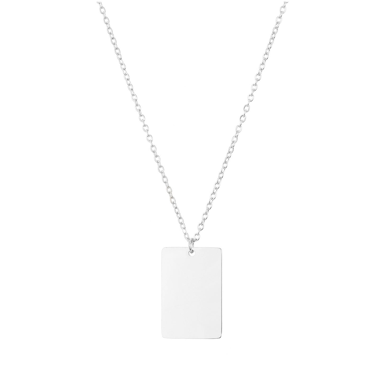 Accessories Simple Fashion Stainless Steel Square Pendants