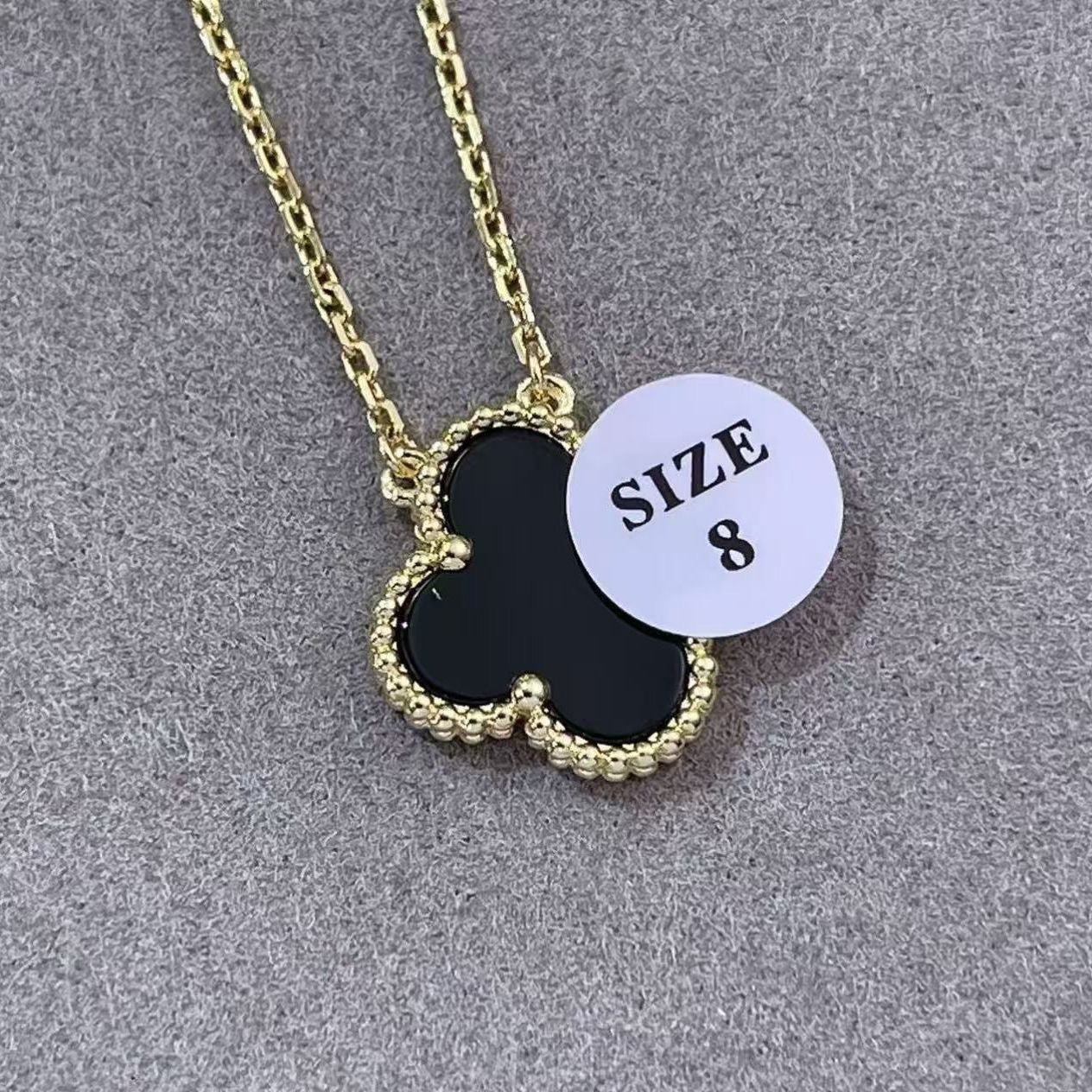 High Version V Gold Clover Thick Plated Clavicle Chain Necklaces