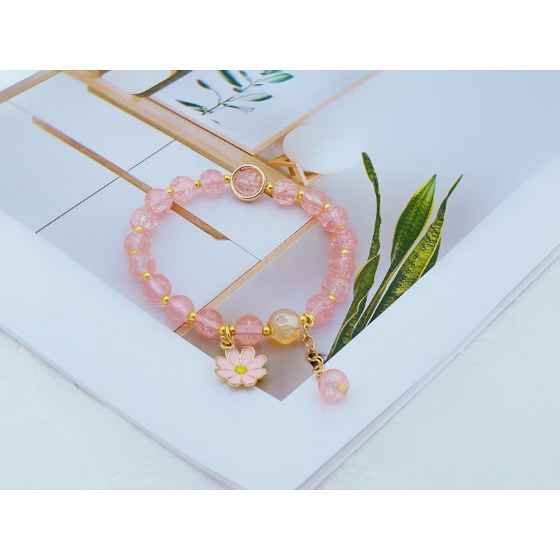Female Aquamarine Gray Moonlight Natural Crystal Bracelet