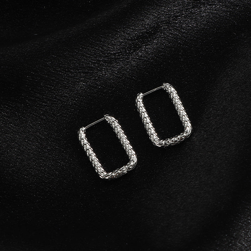 Clip Fashion Popular Knock Pattern Titanium Steel Ear Buckle