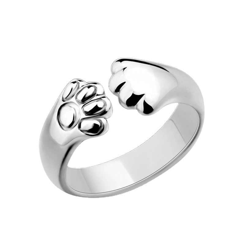 Women's Fashion Creative Cat's Paw Open Little Rings
