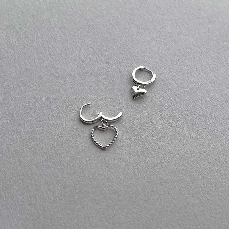 Style Elegant Asymmetry Love Heart Trendy Ear Earrings