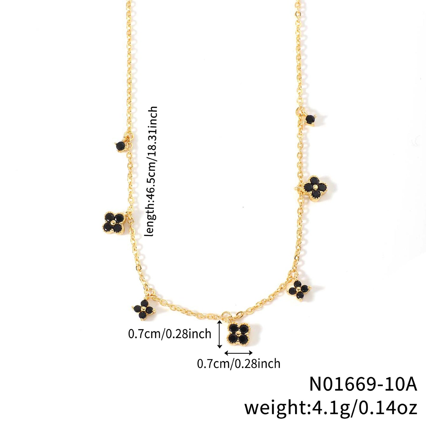 Elegant Light Luxury Clover Four-leaf Flower-shaped Clavicle Chain Necklaces