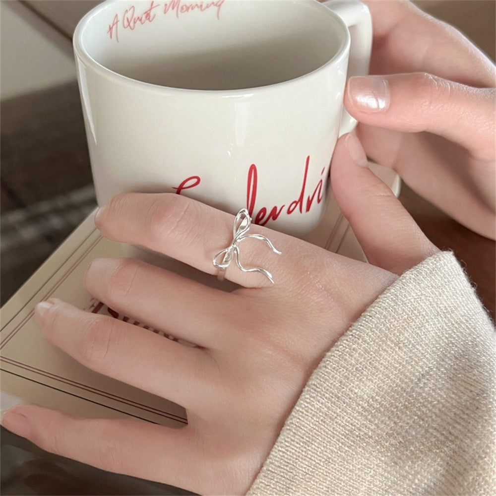 Style Simple Irregular Sterling Sier Female Design Rings