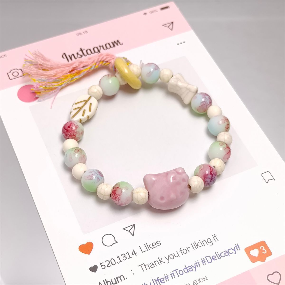 Cute Sweet Cat Ceramic Female Exquisite Bracelets