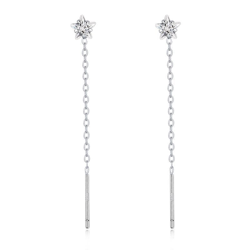 Women's Sterling Sier Zircon Light Luxury Tassel High-grade Korean Style Temperamental Rings