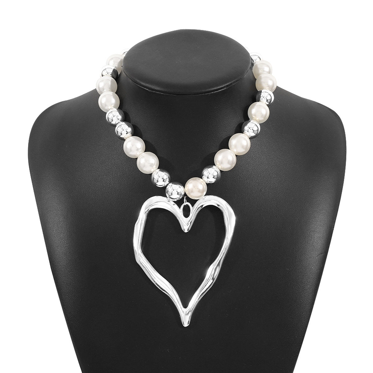 Eye-catching Hollow Conch Fashion Round Beads Mixed Color Imitation Necklace