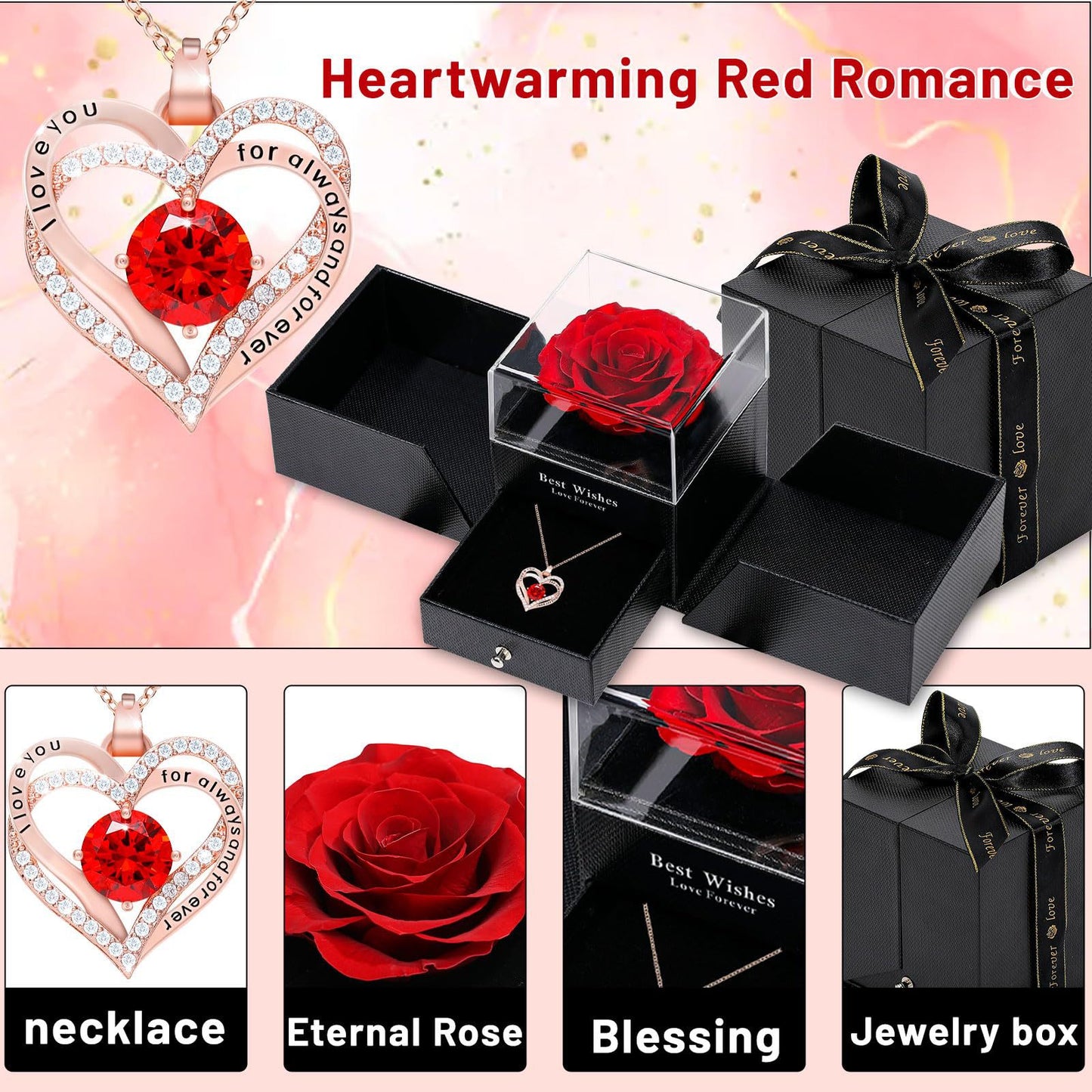Women's Double Love Clavicle Chain Valentine's Necklaces