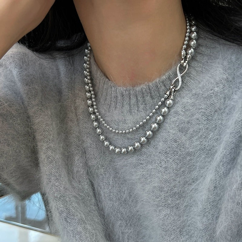 Pearl French Elegant Beaded Clavicle Chain Necklaces