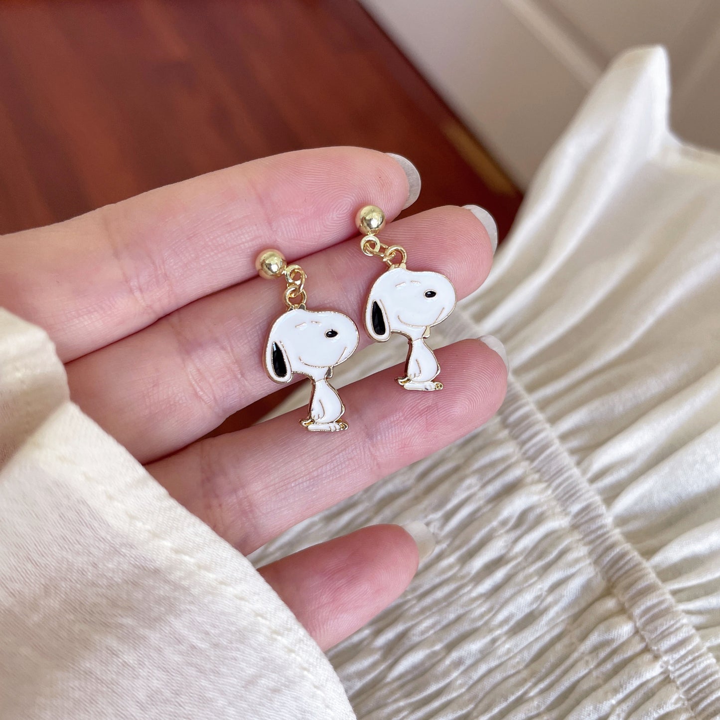Cartoon Snoopy Cute Personality Childlike Comic Earrings