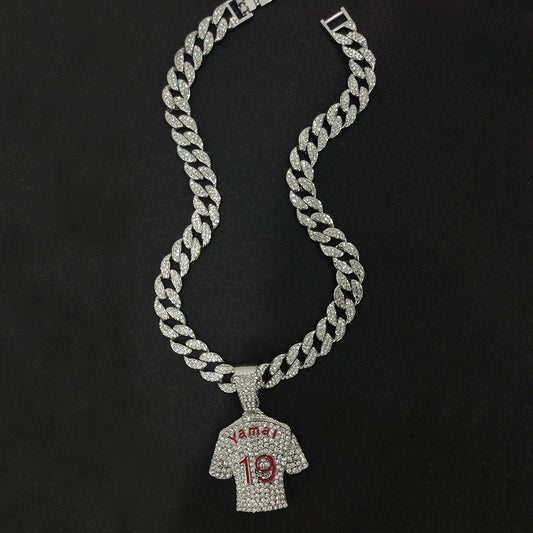 Men's Hip Hop Jersey Full Diamond Alloy Necklaces