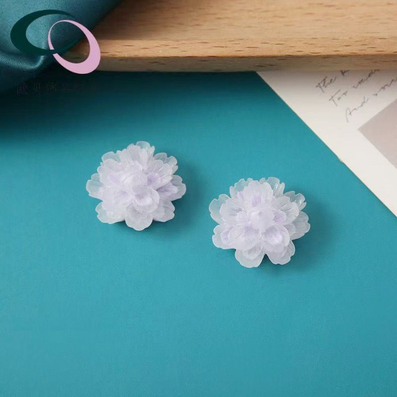 Resin Flower Female Temperament Vacation Style Fashion Earrings