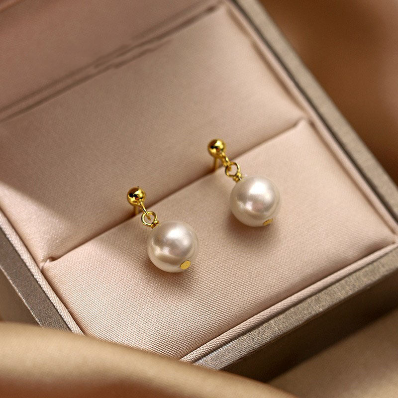 Children's Pearl Female Light Luxury Summer Ear Copper Stud Earrings