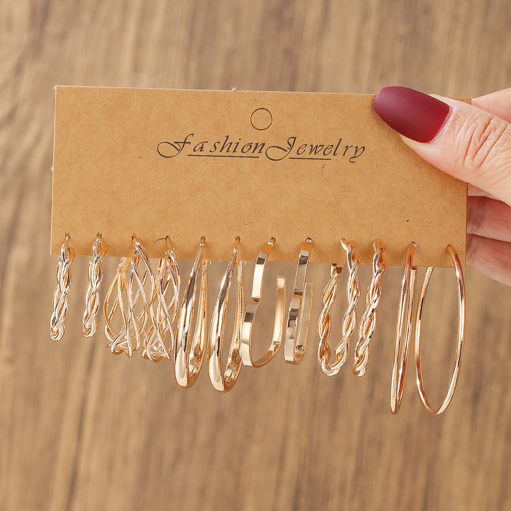 Exaggerated Personalized Shaped Ear Suit Electroplated Alloy Earrings