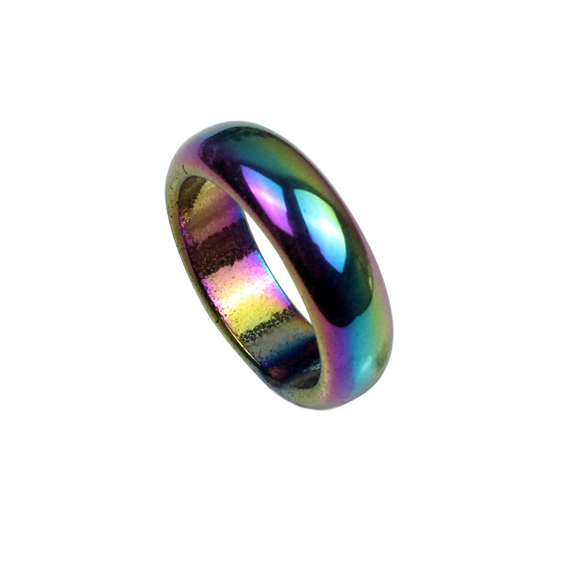 Women's & Men's Cutting Surface Arc Haematite Iron Stone Rings