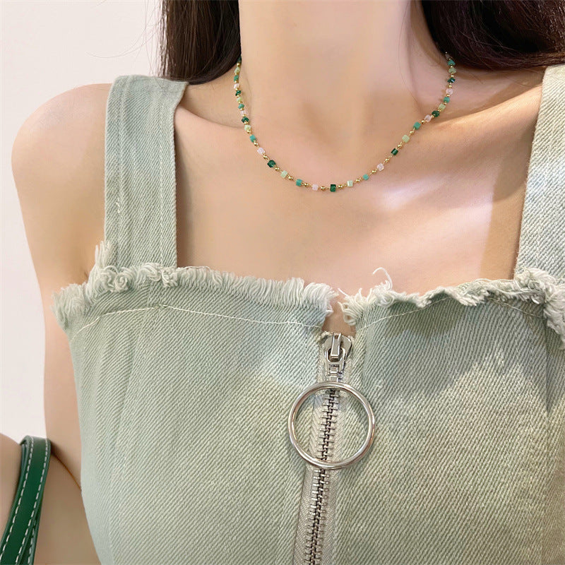 Crystal String Beads Female Clavicle Chain Necklaces