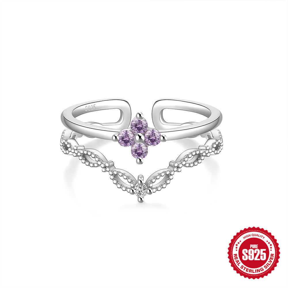 Niche Design Love Petals Open Index Rings