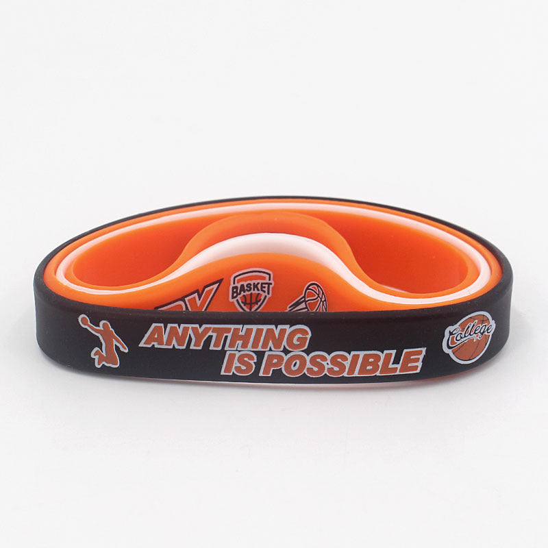 Women's & Men's Silicone Wrist Strap For Sports Inspirational Bracelet