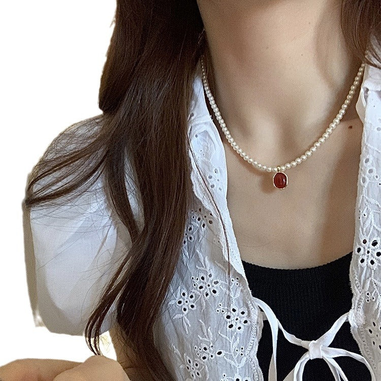 Merman Language Stylish Retro Minimalism Red Necklaces