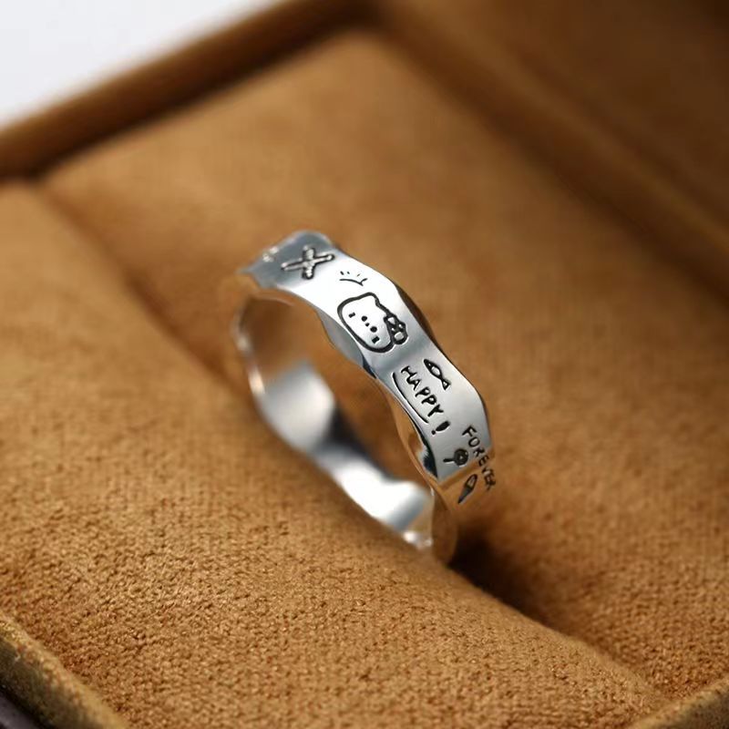 Design All Match Minimalism Iti Wavy Edge Exquisite Fashion Temperament Ring