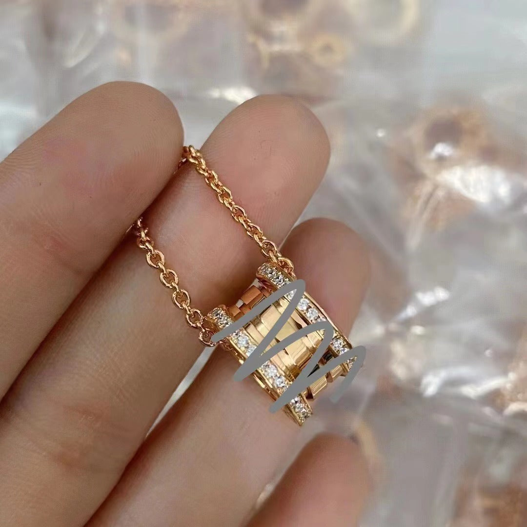 High Quality Big Small Waist Spring Rose Gold Necklaces