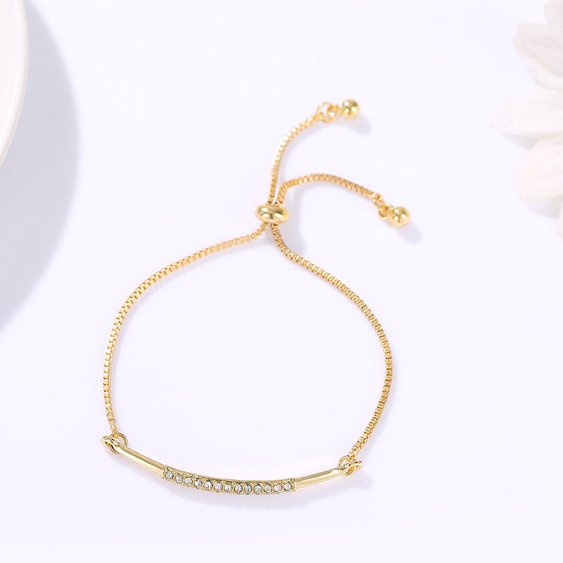 Women's Zircon Flower Korean Simple Design Personalized Bracelets