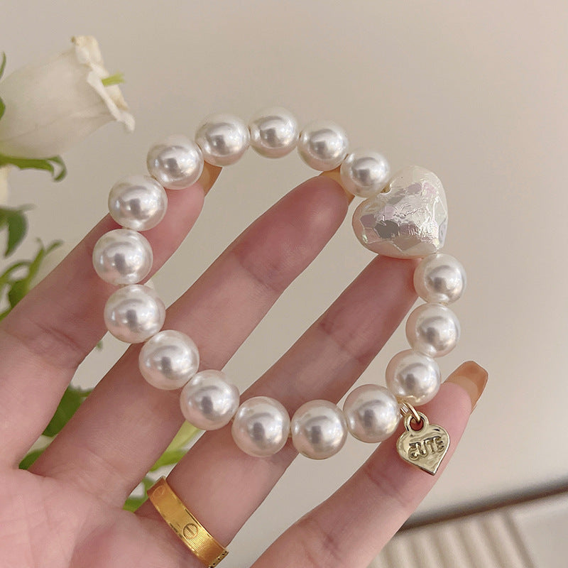 Pearl Hair Band Rubber Elegant Head Rope High Sense Female Bracelet