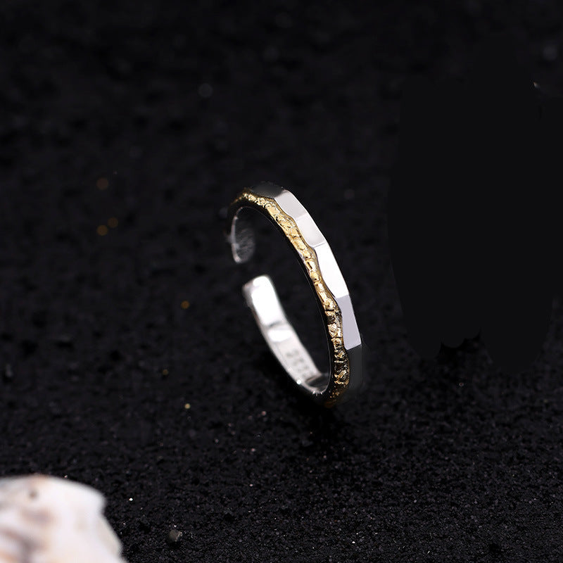 Women's & Men's Sunset Couple Niche High Sense Sterling Rings