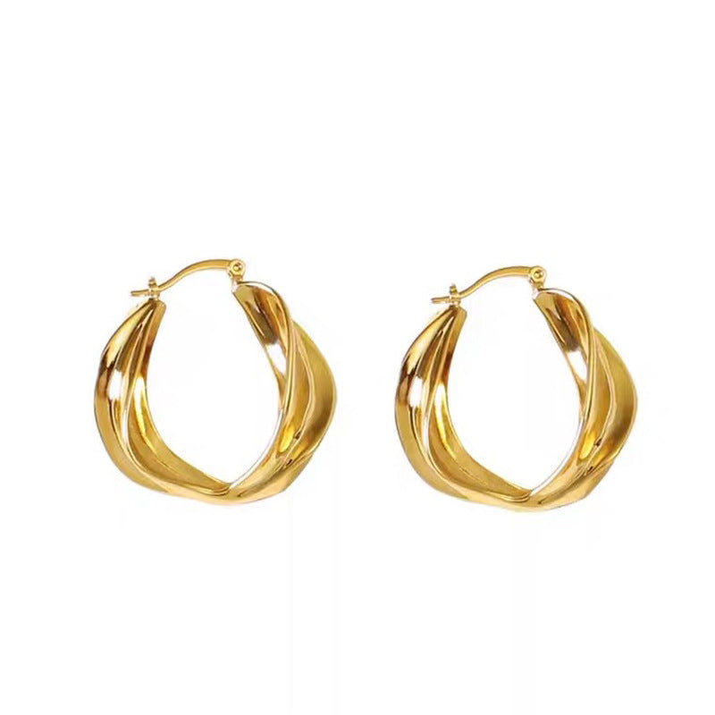 High-grade Minimalist Style Personality Fashion Circle Earrings