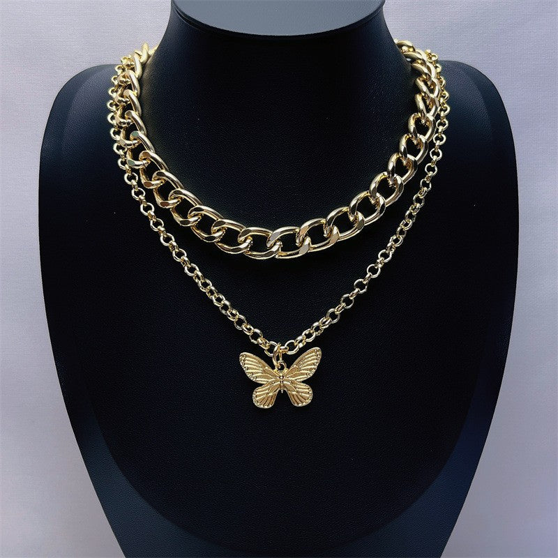 Creative Heart-shaped Openable Punk Exaggerated Simplicity Necklaces