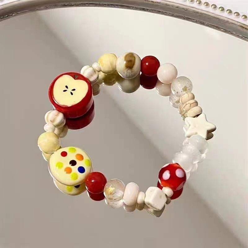Apple Beaded Female Summer Dopamine Personality Bracelets