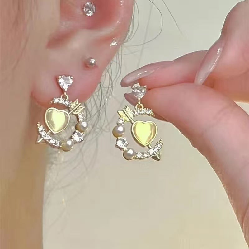 Luxury Pearl Water Drop Niche High Sense Temperament Fashion Earrings