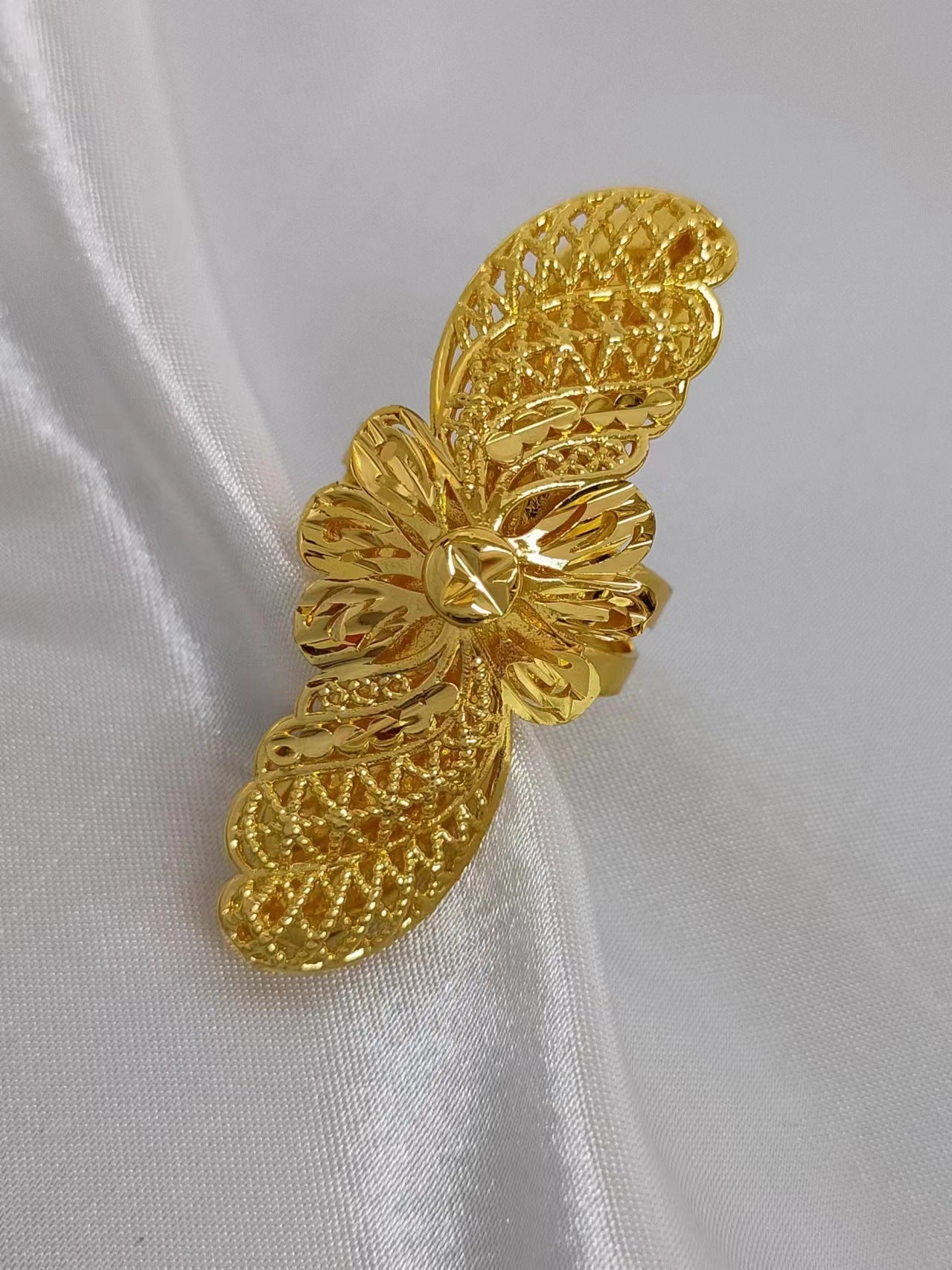 Women's Wheat Index Finger Does Not Fade Design Rings