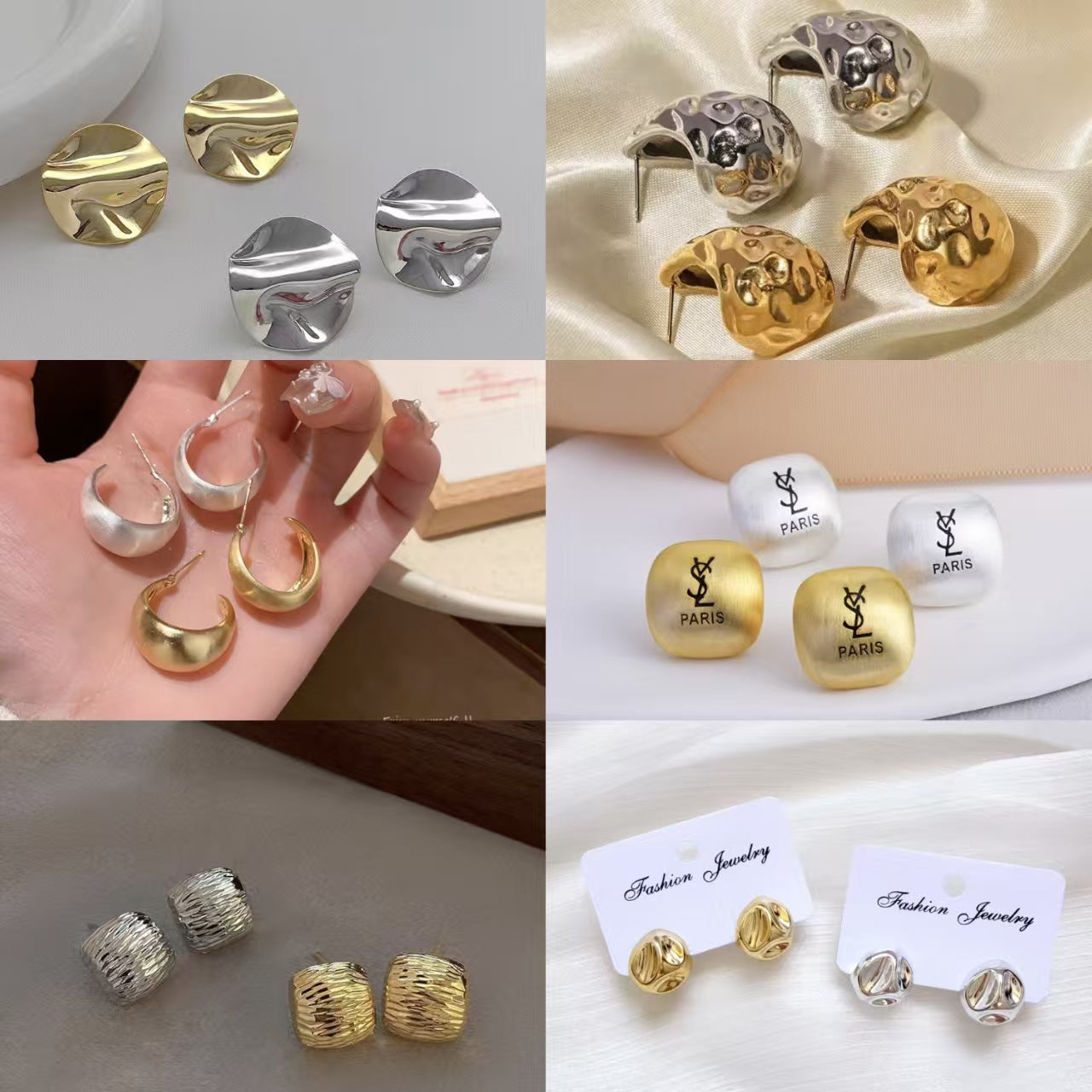 Women's Retro Aloofness Style Geometric Irregular Gold Niche Design Rings