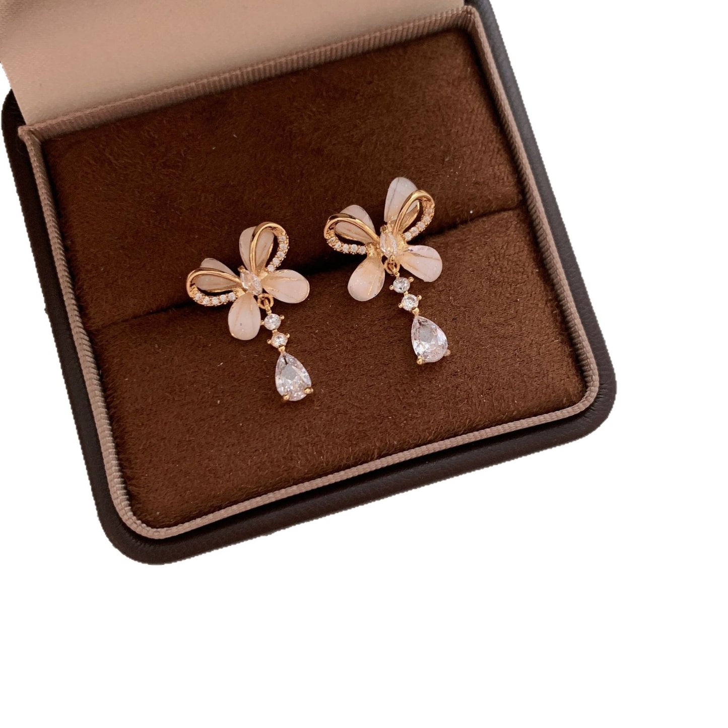 Women's Bow Tassel For Exquisite Refined Grace Light Luxury Design Sense Rings