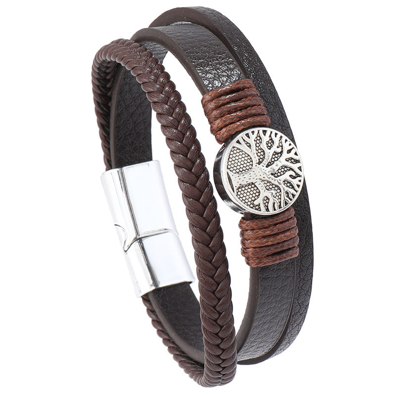 Men's Ornament Simple Handmade Woven Leather Creative Bracelets