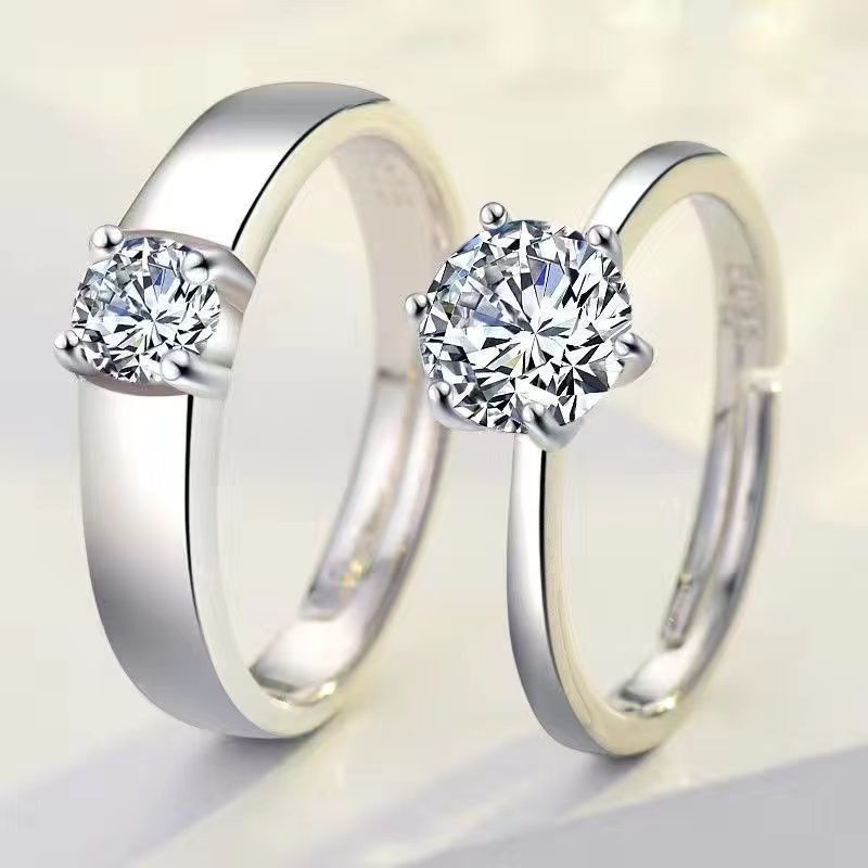 Couple Wedding Simulation Diamond Open Mouth Proposal Fake Female Male Ring