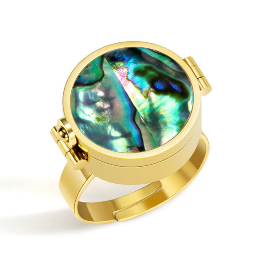 Storage Lipstick Titanium Steel Fashion Stainless Ring